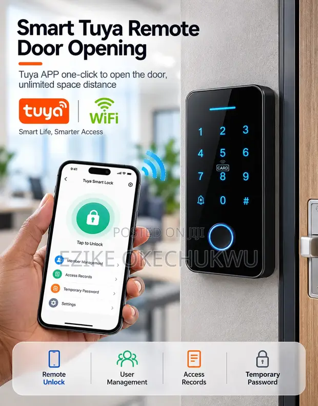Tuya Smart Wi-Fi Fingerprint & Touch Keypad Access Control Reader - 1