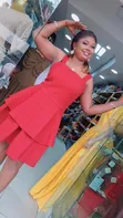 Beautiful Red Classic Short Dress - 2