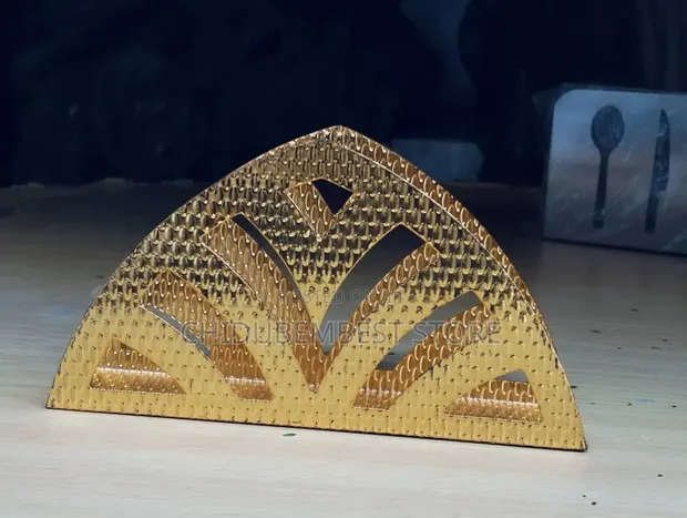 Gold Stainless Steel Serviette Holder - 1