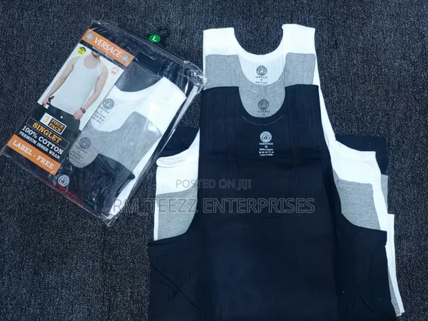 3-in-1 Versace Men's Mixed Colour Vests - 1