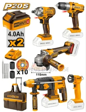 INGCO 5-in-1 Masana'antu Cordless Combo Kit