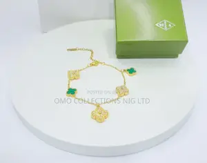 Van Cleef Inspired Women's Bracelet - Green & Red