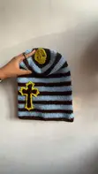 Handmade Crochet Slouch Beanie - Zaneen Blue & Yellow Kwanyarallaha - 3