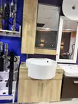 Modern White Countertop Wash Hand Basin tare da Kabad ɗin Kwanciya da Madubi - 2