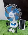 GST Solar Table Fan with Panel and Bulbs - 2