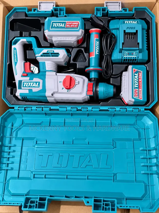 Total 20V Cordless Rotary Hammer Drill Kit - Brushless - 1