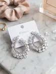 Kyawawan 'Yan Mata masu Siffar Crystal Earrings - 1