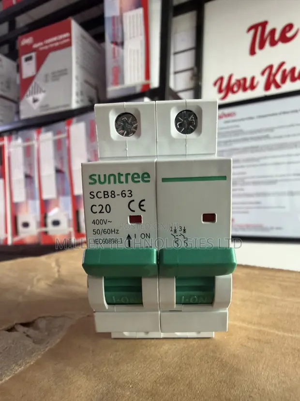 20A Suntree AC Double Pole MCB – SCB8-63 - 1