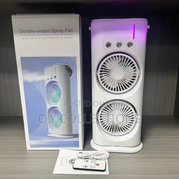 Double-Ended Rechargeable Mist Spray Fan - 1