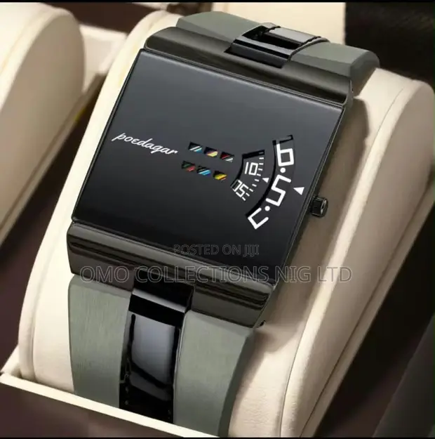 Poedagar Digital Square Men's Watch - Modern Fashion - 1