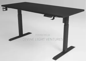 1.6m Black Adjustable Computer Table