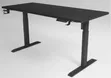 1.6m Black Adjustable Computer Table - 2