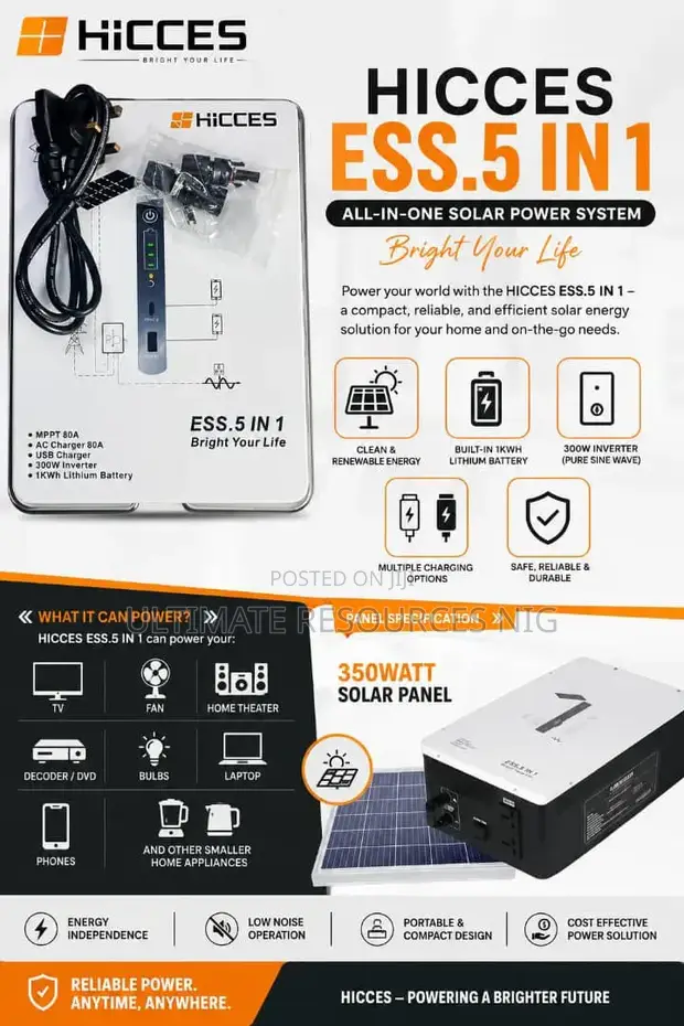 Hiccess Solar All-in-One Generator 300W Hybrid - 1