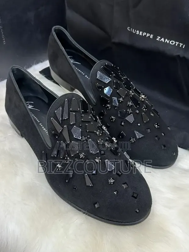 Giuseppe Zanotti Men's Black Suede Loafers - 1
