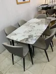6 Seater Imported Marble Dining Set - 1