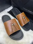 Original Giuseppe Zanotti Men's Leather Slippers - Brown - 1