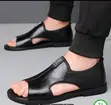 FRONCI Takalmi Na Maza Na Fata Mai Launi Baƙi Mai Buɗaɗɗen Ƙafa - 3