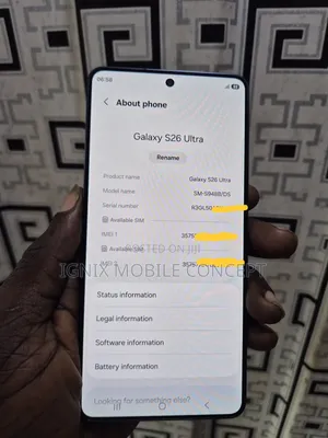 Samsung Galaxy S26 Ultra 5G 512GB Baki (Amfani da UK)