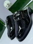 Dior Men's Black Patent Leather Slides - Cikakken Akwati - 2