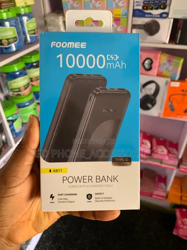 FOOMEE AB21 10000mAh Power Bank Mai Sauri + Kyautar Kebul - 1