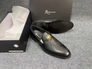 Luxury Richwanaz Men's Embossed Leather Shoes - Fully Boxed