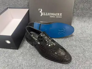 Takalmi na Maza na Billionaire Italian Couture Luxury Mai Haske - Cikin Akwati