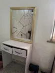 Dressing Table with Mirror and 2 Drawers - 1