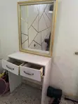 Dressing Table with Mirror and 2 Drawers - 3
