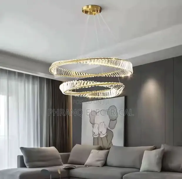 Modern Crystal Ring LED Chandelier - 1