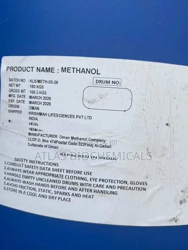 Methanol (Methyl Alcohol) - Industrial Chemical - 1