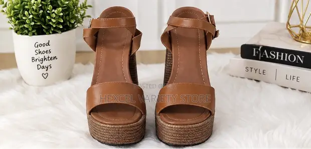 Original Floral Cut-Out Slingback Heels - Brown - 1