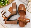Original Floral Cut-Out Slingback Heels - Brown - 3