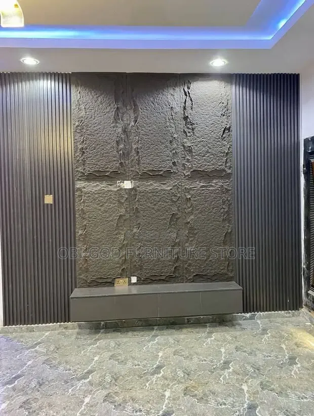 Modern Fluted Wall Panel TV Console | Cikin Gidan Waje - 1
