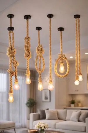 Vintage Hemp Rope Pendant Light - 1-5m Length