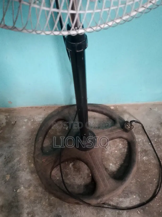 Used Working White Electric Standing Fan - 1