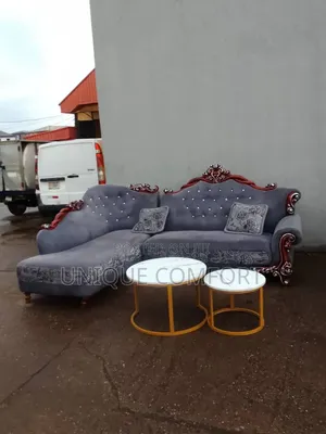 Imported Royal Sofa Set with Throw Pillows & 2-in-1 Center Table