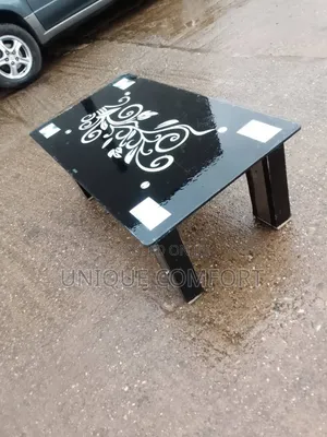 Home Interiors Flowered Glass Top Center Table