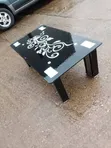 Home Interiors Flowered Glass Top Center Table - 2