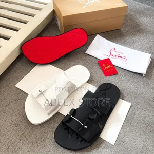 High Quality Slippers - Black & White, Sizes 40-46