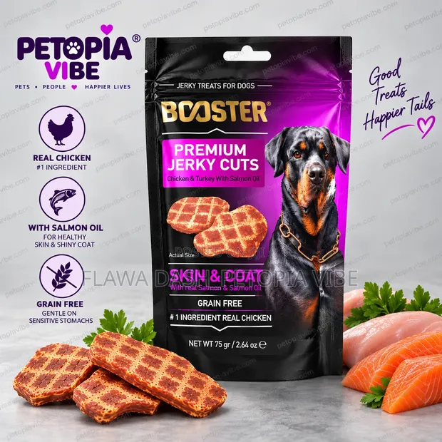 BOOSTER Premium Jerky Cuts Dog Treats - Grain Free 75g - 1