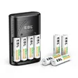 EBL Smart Baturin Caji don 9V, AA, AAA (Caja Kawai) - 5