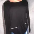 Women's Black Long Sleeve Top - 2