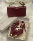 Jimmy Choo Stiletto Heels & Tulip Handle Clutch Set - 3