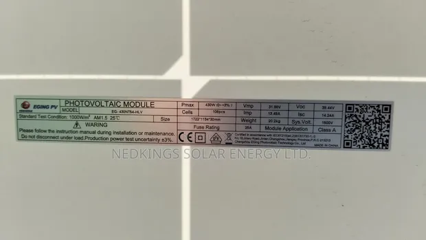 EGing PV 430W Monocrystalline Solar Panel - 1