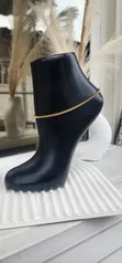 Pearl Thick Gold Leg Chain - 1