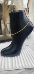 Pearl Thick Gold Leg Chain - 2