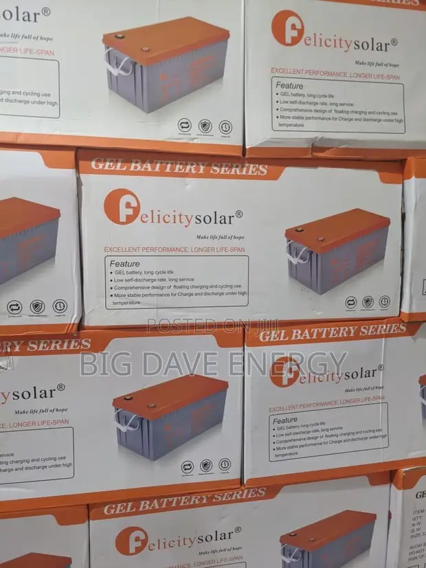 Felicitysolar 200Ah 12V Deep Cycle Gel Battery - 1
