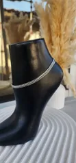 Thick Silver Leg Chain Anklet - 2