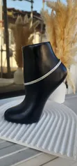 Thick Silver Leg Chain Anklet - 5