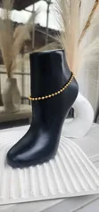 Ball Pearl Gold Steel Leg Chain - 2